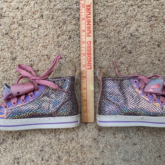Girls toddlers size 11 Nickelodeon JoJo mermaid high top sneakers. - Picture 3 of 10